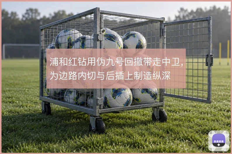 浦和红钻用伪九号回撤带走中卫，为边路内切与后插上制造纵深